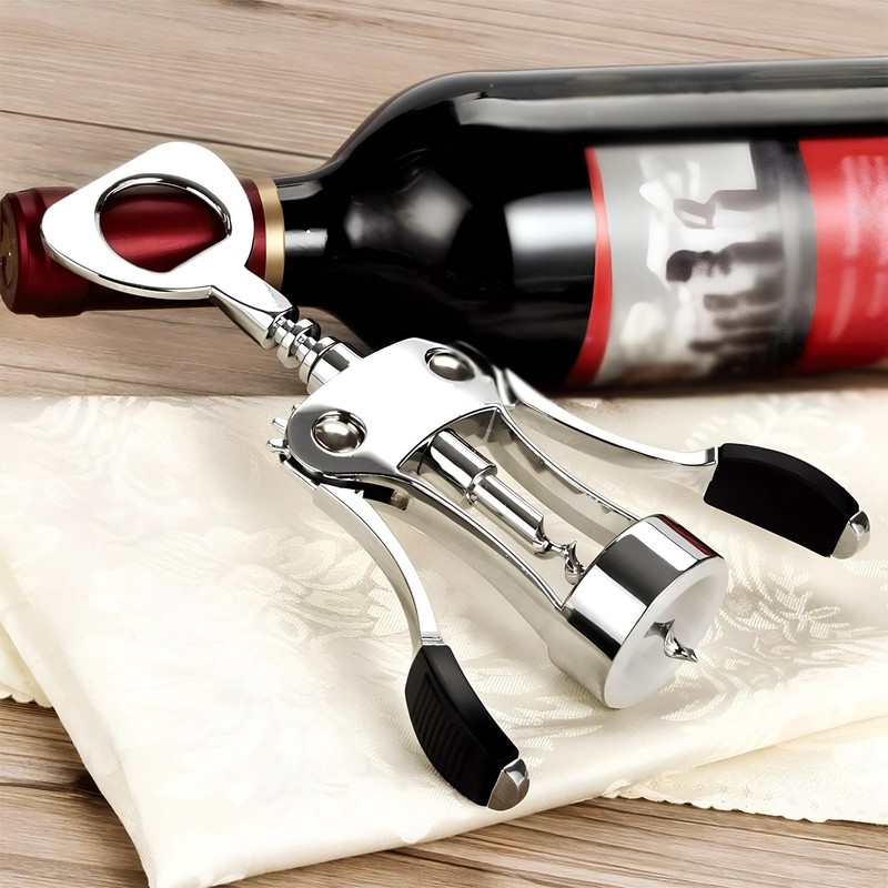 Corkscrew with Professional Bottle Opener with Two Levers Non-Slip Corkscrew