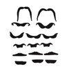 ANGGREK Juego de Bigotes Falsos, 51PCS Bigotes Falsos Pelusa Pasteable