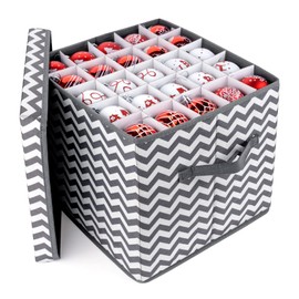 Anstore Christmas Ball Storage Container, 3 Layer Christmas Containers with Lids, 12x12x12’’ Ornament Storage Box, Christmas Organizers and Storage for Christmas Ornament Storage-Tear Proof Non-woven