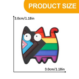 RAMGLYO Pride Pin Rainbow Pins Gay Pride Inspirational Quotes Rainbow Heart Pin (Rainbow) (B)