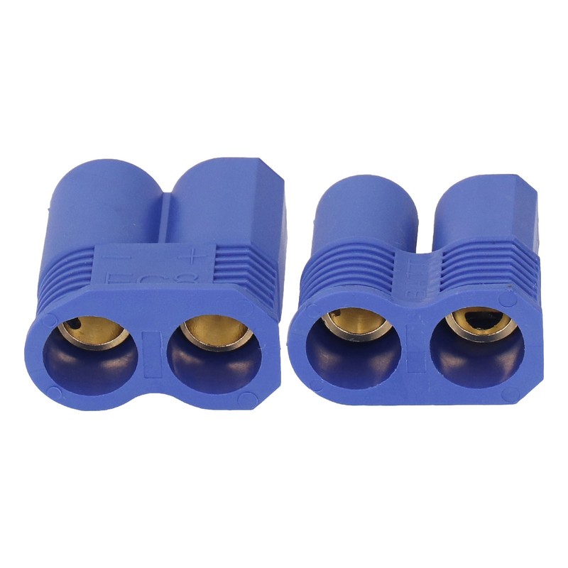 10 Set EC8 Plug 8mm Brass Gold Plated Male Female