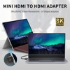 Duttek 180度ミニHDMI HDMIアダプター 8K U字型HDMIミニHDMIアダプター 48Gbps UHD ダウンアングル ミニHDMIオスHDMIメス延長コンバーター カメラ/プロジェクター用