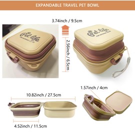 NiceForU Collapsible Dog Bowl, Pet Food and Water Portable Feeder, Leak Proof Travel Bowls for Traveling, Camping and Hiking