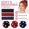 3 Pack Polka Dot Headbands for Women, 2 Inch Wide