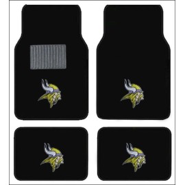 MINNESOTA VIKINGS 4pc CARPET FLOOR MATS / SUNSHADE /2pc AIR FRESHER /2pc EMBLEMS