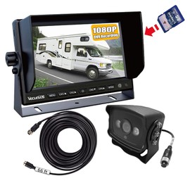 VECLESUS Backup Camera dash camera rearview camera1080P HD DVR Recording Wired 4-Video with 7” IPS Car Monitor backup camera for Trucks, RVs, Trailers, Buses, Large Vehicles VMQD