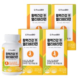 FromBio 프롬바이오 활력건강엔 멀티비타민 60정x4박스/4개월 Frombio Vitality Health Multi-Vitamin 60 Tablets x 4 Boxes / 4 Months