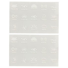 2 Sheets Car Stickers, Dashboard Switch Stickers, Car Button Decals, Decoration, Funny Stickers, Car Decoration