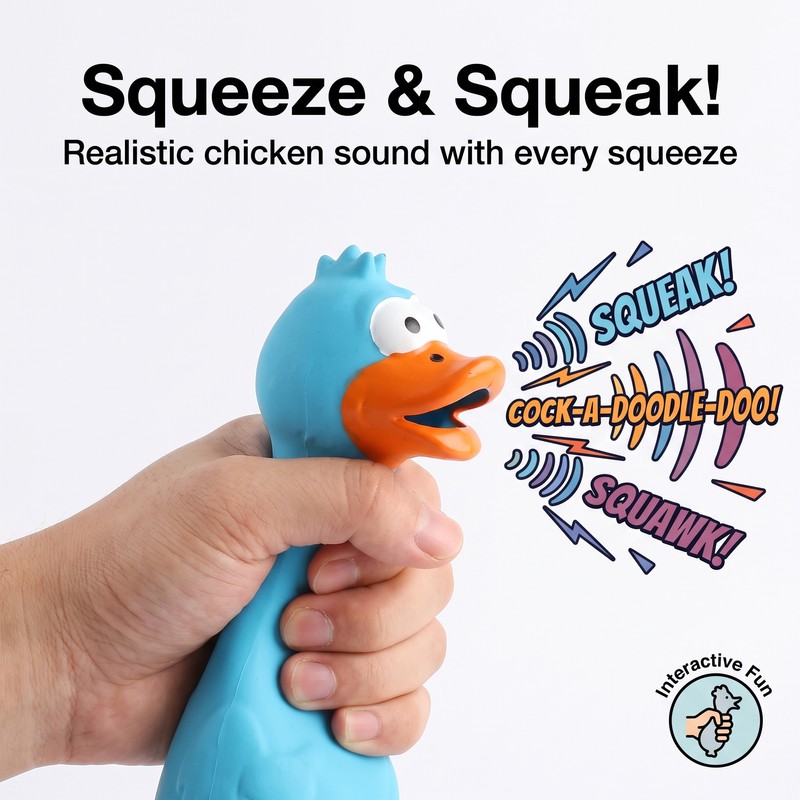 Squeaky Rubber Dog Chew Toy for Play & Training –