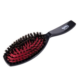 PONIK'S PROFESSIONAL - Black Boar Bristle Hair Brush for Soft and Natural Hair Conditioning