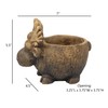 Classic Home and Garden Indoor Outdoor Cement Moose Planter, Brown,