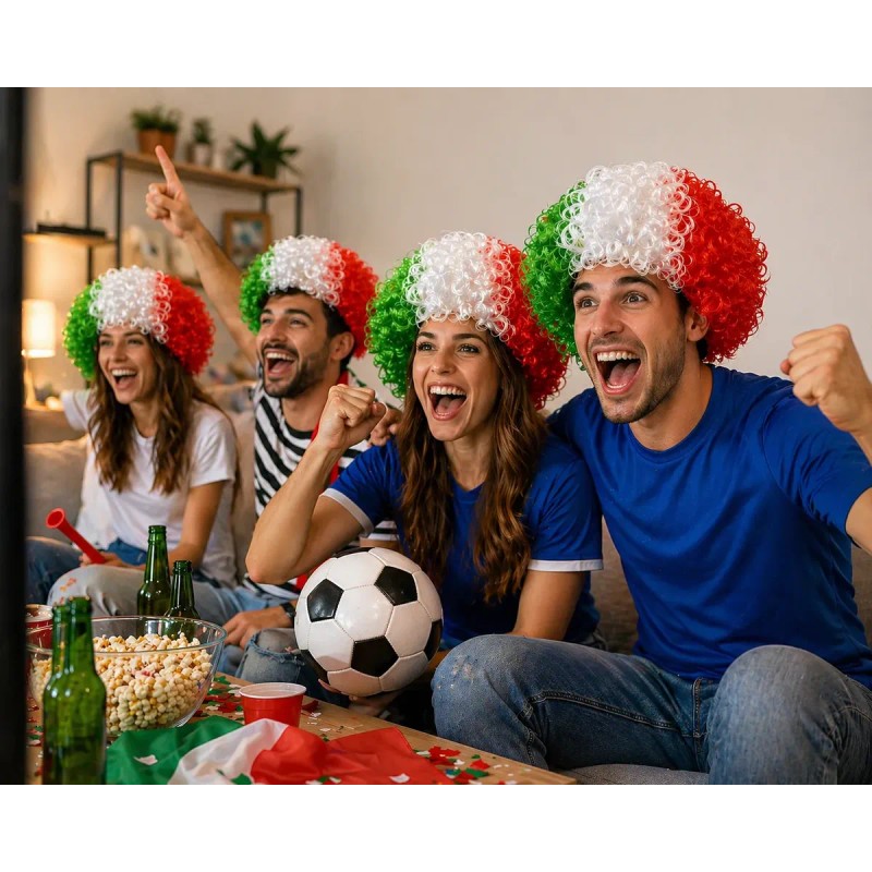Peluca Tricolor México Mundial Para Fiestas Y Disfraces