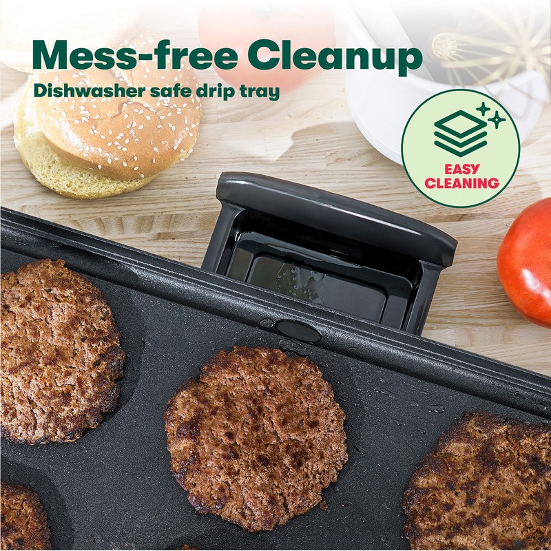 bella Electric Griddle with Warming Tray - Smokeless Indoor Grill,