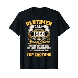 Oldtimer Fertigung March 1960, Funny Birthday Gift T-Shirt