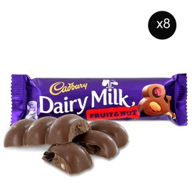 Cadbury Fruit & Nut Bar | Total 8 bars of British Chocolate Candy - Cadbury Fruit & Nut 49g each