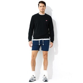 Arjen Kroos Men's Sweat Cotton Shorts 5 Inch Running Shorts with Zipper Pockets,Dark blue-ak2218,X-Large