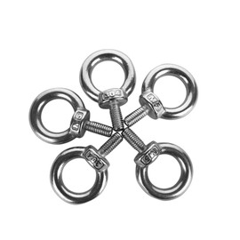 Eowpower 5 Pieces M5 Male Thread Machinery Shoulder Lifting Ring Eye Bolts