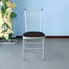 WedDecor Black Spandex Seat Chair Pad Slipcover for Chiavari, Wedding