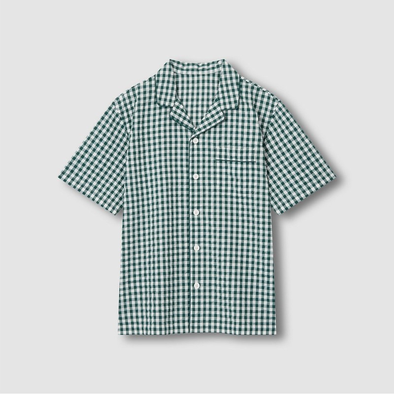 JAJU [JAJU] Men's Seersucker 5-part Pajama Set_Light Green