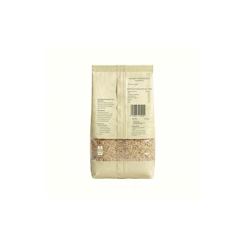Minton & Donello - Organic Psyllium Husk, 250g x 6