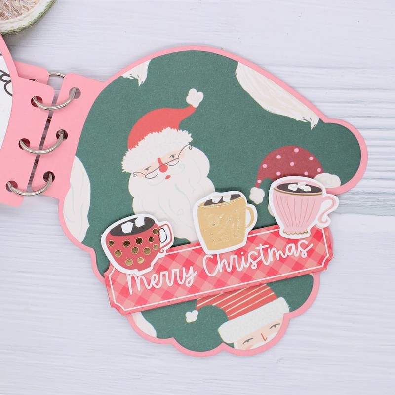 KSCRAFT Santa Mini Album Metal Cutting Dies Stencils for DIY