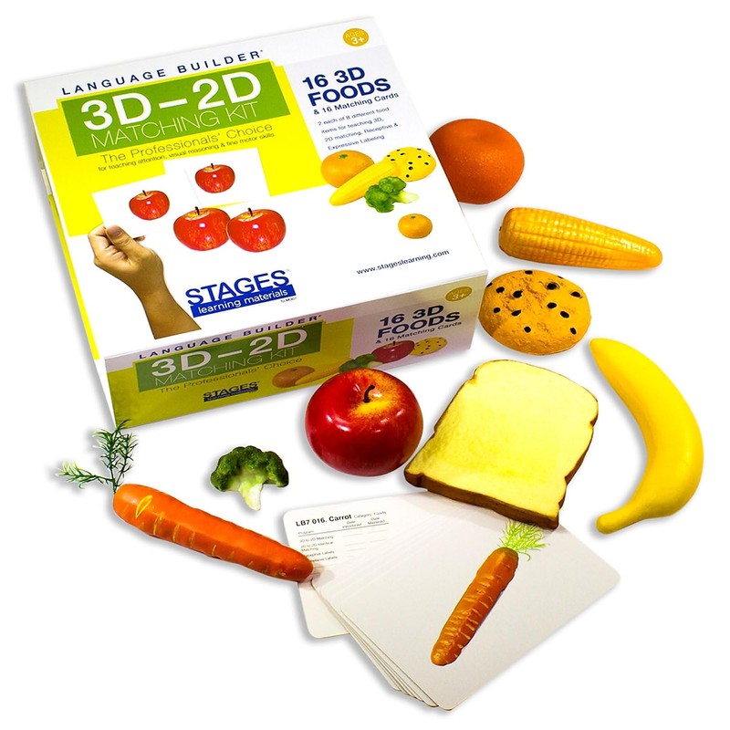 Stages Learning Language Builder 3D-2D Foods Matching Kit for Autism