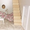 Artibetter Mini Staircase Wooden 1/12 DIY Stairway Accessory Model Without