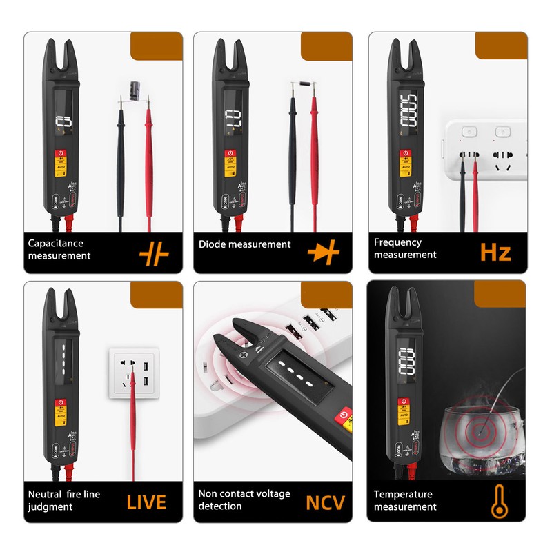 Digital Multimeter High Accuracy Auto Ranging Voltage Current Meter with