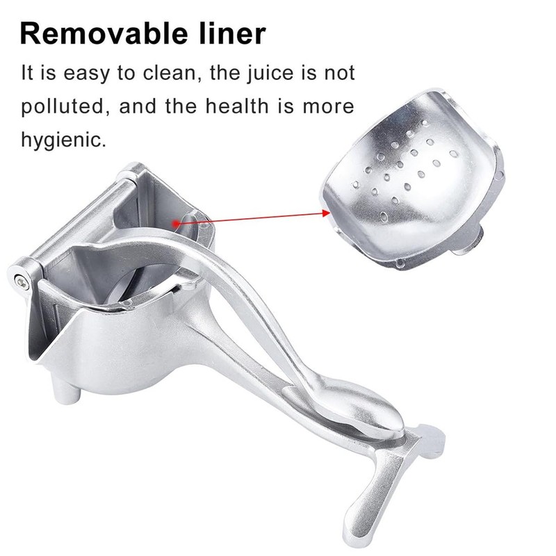 AIMALL Stainless Steel Manual Juicer, Multi-Function Fruit and Nut Squeezer,