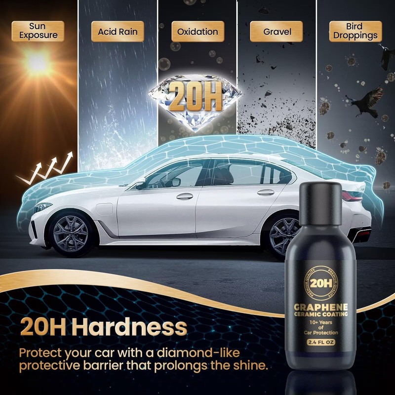 20H Nano Graphene Ceramic Coating for Cars, UV Tracing, 70