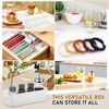 8-pack Plastic Storage Bins Thin Rectangular Storage Basket Set 8.85