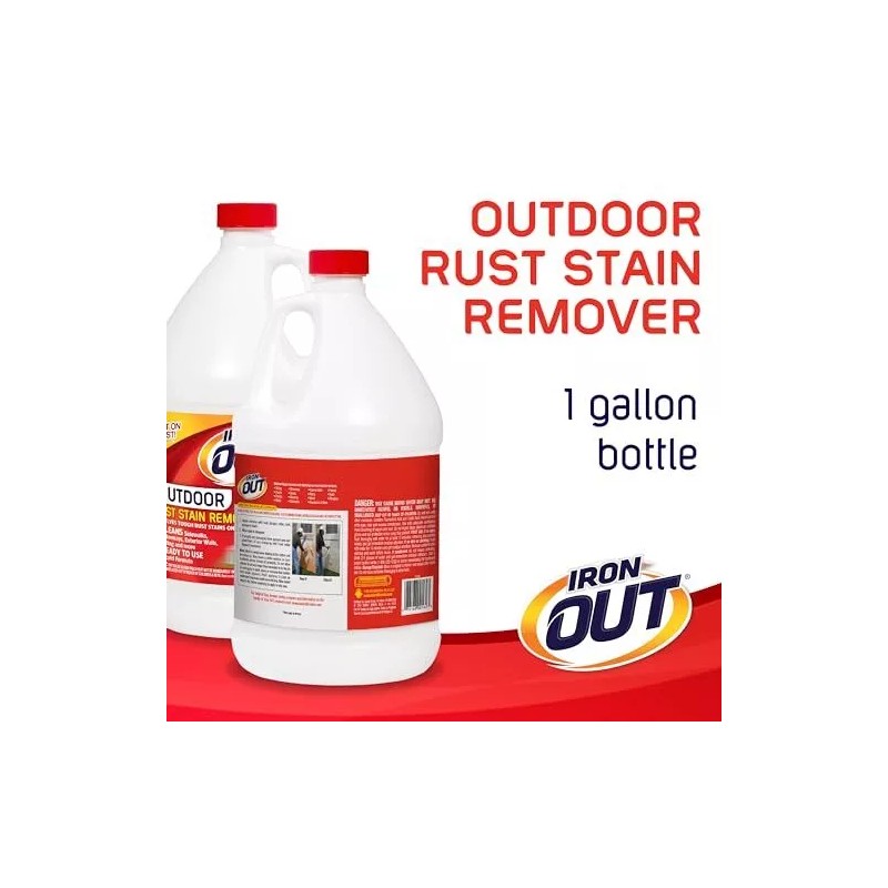 Iron OUT Outdoor Rust Stain Remover, Removes Rust Stains from