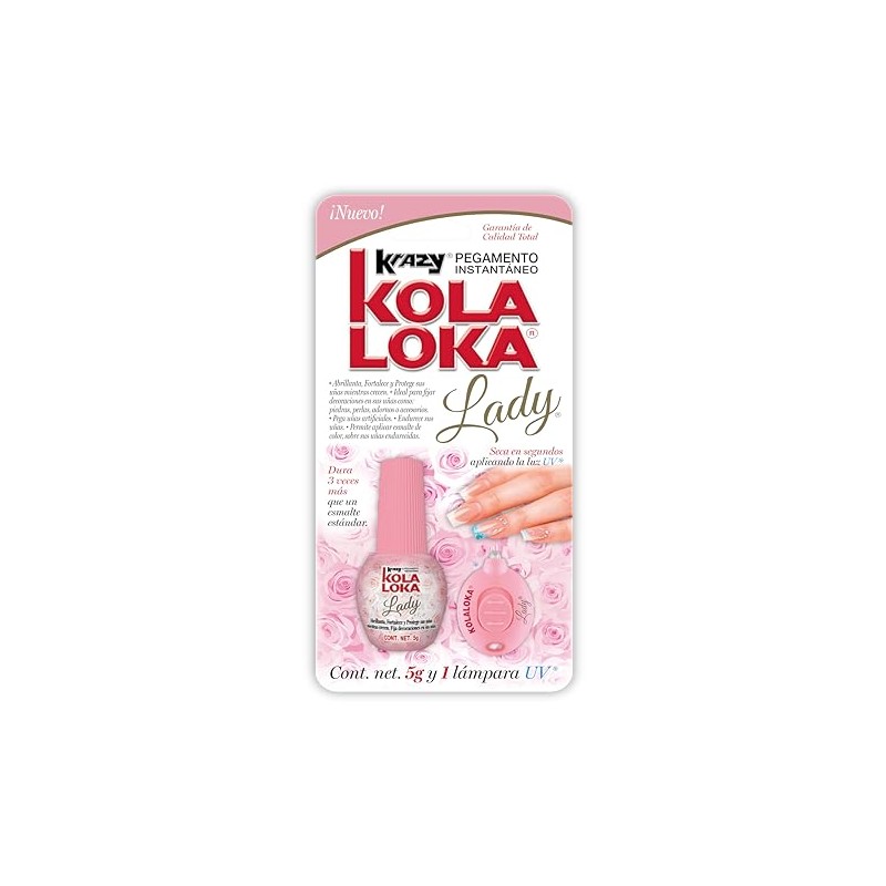 Kola Loka Lady - Pegamento Instantáneo para Uñas con Aplicador