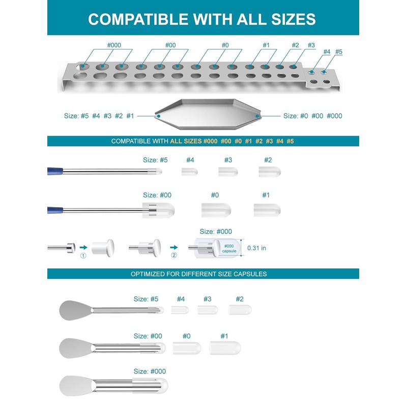 Capsule Filling Machine Kit – Pill Filler Tray Tools for