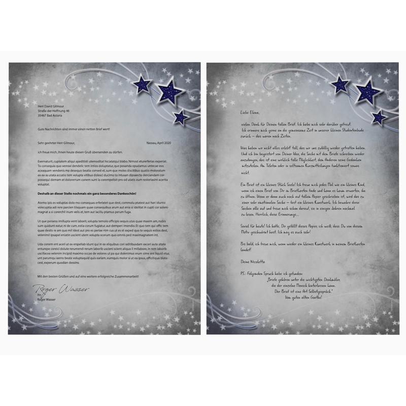 Simply Stars, 20 Sheets) Christmas Letter Paper 100 g/qm +