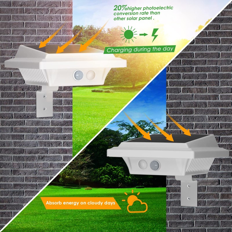 KEENZO Solar Gutter Lights - Bright Solar Powered led Fence