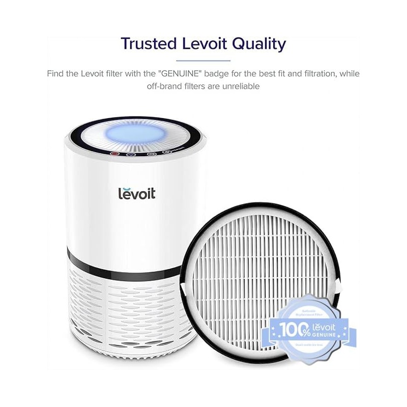 LEVOIT LV-H132 Replacement Filter, Genuine LV-H132-RF Air Purifier Filters, High-Efficiency