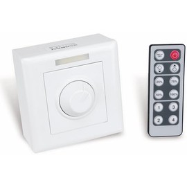 Surface-mounted dimmer for LED strips included IR remote control 12V DC, 8A