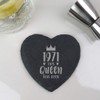 eBuyGB Drinks Mat, Placemat Engraved Heart Coaster-1971 This Queen was