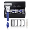 Men's Shaver, T-Shaped, 6 German Blades, Deep Shaving, Washable with
