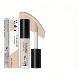 Melemando Full Coverage Concealer 6 Colors Lightweight Liquid Contour Waterproof Color Corrector Liquid Matte Concealer (Color 01)