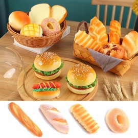 Fake Bread, Bread Decoration, Simulation Bread, Baguette, Doughnut Bun Imitation Ornament Decoration, for Bakery Decoration, Shop Window Decoration, Home Party Decoration, Photo Props (1)