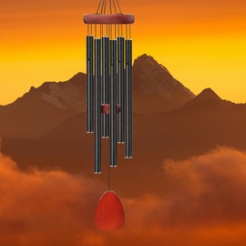 SZMDLX Wind Chimes,36 inch Large Wind Chimes for Garden with 6 Hollow Frosted aluminum tube Wind Chimes Home Decor Windchimes for Indoor and Outdoor Memorial Wind chimes Garden Decor