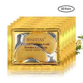Limón  Parches para Ojos-Máscaras de colágeno de 24 K en polvo de oro, antienvejecimiento, elimina bolsas, antiarrugas, hidratante, blanqueante,...   