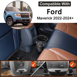 Aunginsy Garbage Bag Holder Compatible with Ford Maverick 2022-2025 2026, Pickup Truck Back Seat Trash Can Expander Organizer Trash Bin Garbage Bin Wastebasket Hanging Removable FITS Slot Accessories