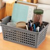 Jnktka 6 Packs Plastic Small Storage Basket, Grey Storage Basket