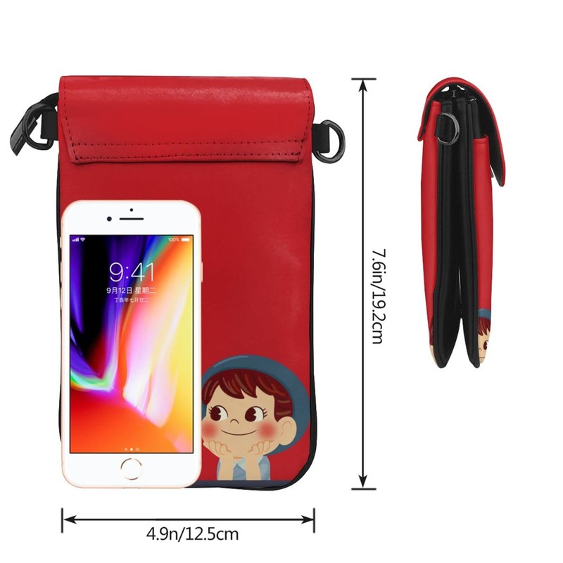 Candy Milk Girl Anime Popular, Poko-chan, Smartphone Pouch, Genuine Leather,