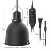 REPWILD Reptile Light Fixture with Dimming Thermostat, 5.5 Inch Deep