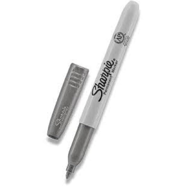 Sharpie Metallic Permanent Marker, Fine Tip, Silver, 1 Count