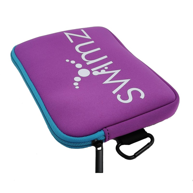 Swimz Large protective Neoprene Goggle storage Pouch (Purple/Blue/White)